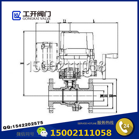 FBQ941F防爆電動球閥結(jié)構(gòu)圖 FBQ941F防爆電動球閥結(jié)構(gòu)圖