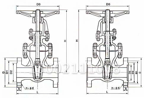 Z41H鑄鋼閘閥結(jié)構(gòu)圖 Z41H鑄鋼閘閥結(jié)構(gòu)圖