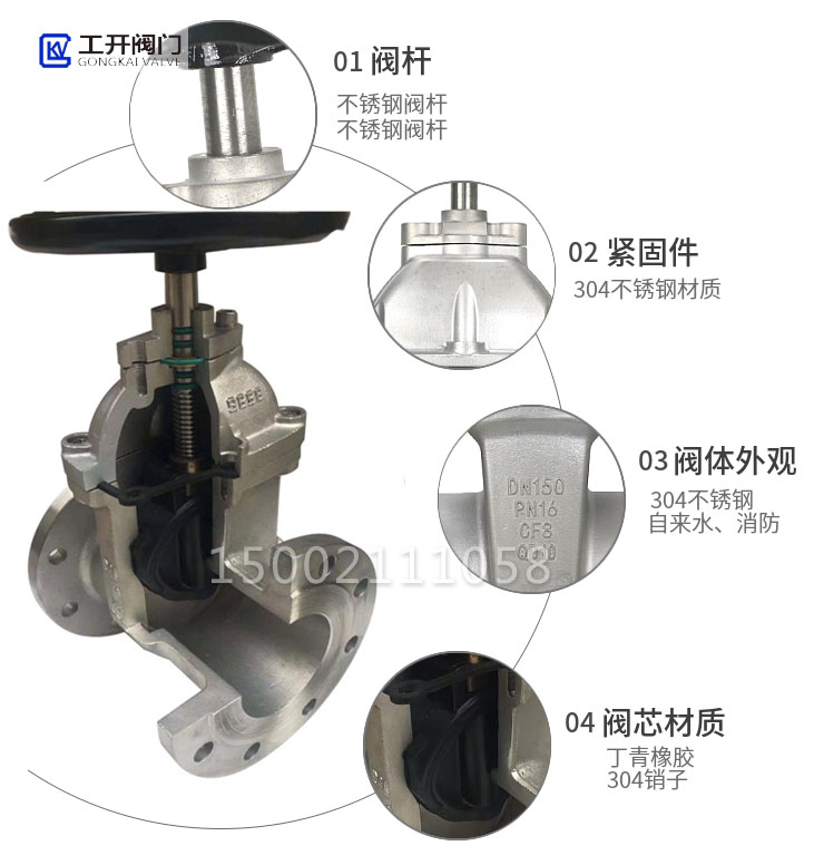 不銹鋼暗桿閘閥Z41X-16P解剖內(nèi)部結(jié)構(gòu)圖 不銹鋼暗桿閘閥Z41X-16P解剖內(nèi)部結(jié)構(gòu)圖