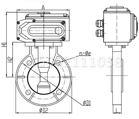 D971S電動(dòng)塑料蝶閥結(jié)構(gòu)圖 D971S電動(dòng)塑料蝶閥結(jié)構(gòu)圖